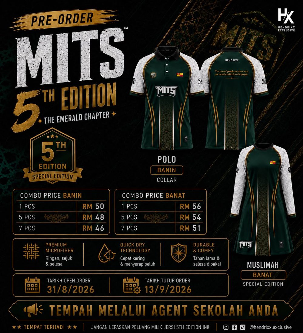 Poster rasmi MITS 5th Edition Emerald Chapter